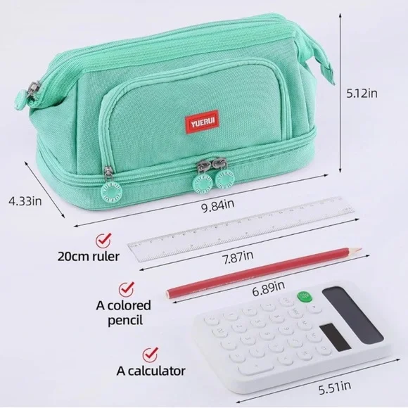 YUERUI Cute Preppy Pencil Case - Picture 2 of 3